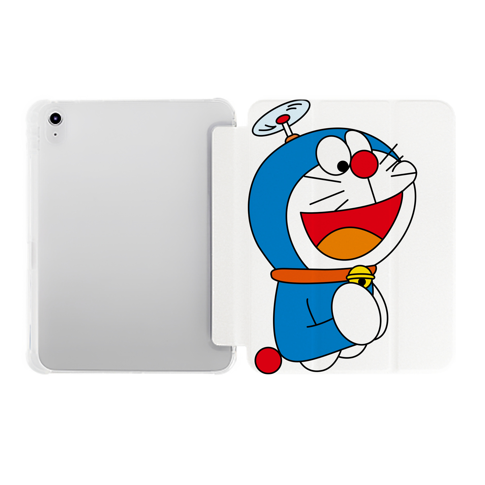 （画像用） ドラえもん Doraemon IPad ケース ペン収納付き 三つ折りスタンド PUレザー×シリコン 対応機種9.5/10.5/10.9インチ